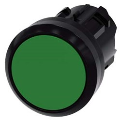 BOTON PULSADOR VERDE 22MM SOSTENIDO PLASTICO