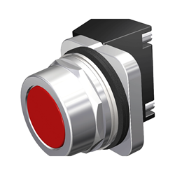 BOTON PULSADOR ROJO 30MM METALICO NO ILUMINADO