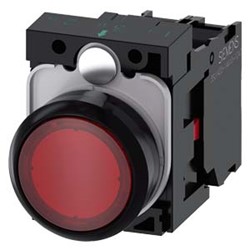 BOTON PULSADOR ILUMINADO ROJO 22MM 1NC LED INTEGRADO 230V AC