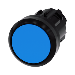 BOTON PULSADOR AZUL 22MM PLASTICO