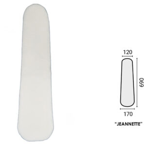 MULETON POLIESTER MOD. "JEANNETTE" 690x170x120mm espes. 9mm