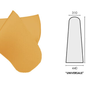 ESPUMA SILICONA AMARILLA (soft) MOD. "UNIVERSAL" 1300x440x310mm espes. 10mm