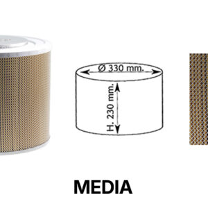 CARTUCHO "MEDIO CR" FILTRO - BLANQUEADOR CON MALLA DE ALAMBRE
