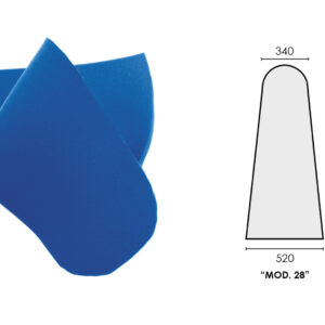 ESPUMA POLIESTER "MOD. 28" 1350x520x340mm espes. 10mm